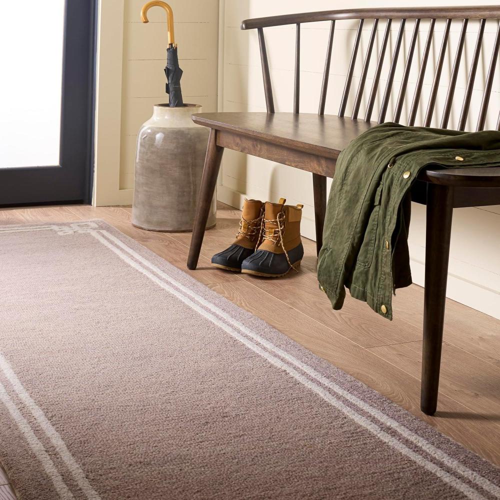 image:imageMartha Stewart SAFAVIEH x Collection Area Rug  5 x 8 Light Grey amp Ivory Handmade Wool Ideal for Living Room Bedroom Dining Space MSR4626FLight GreyIvory