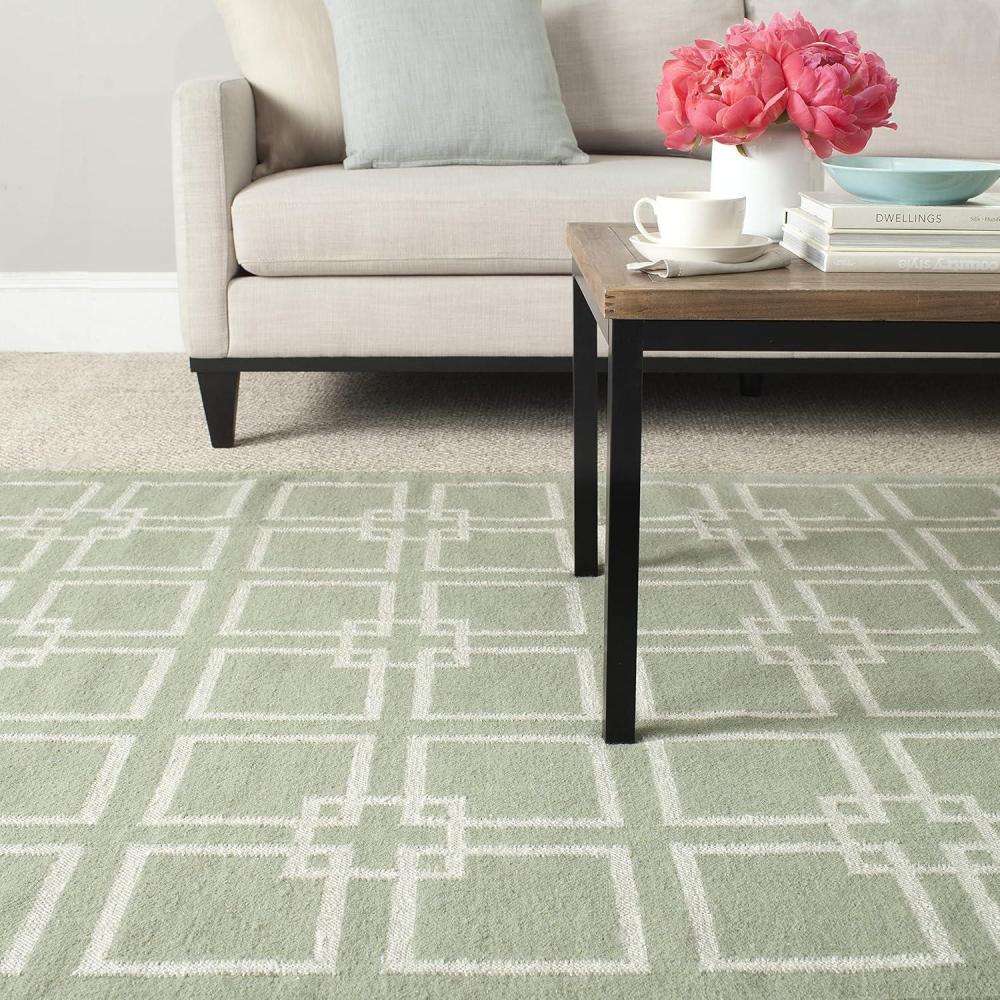 image:imageMartha Stewart x SAFAVIEH Area Rug Collection  5 x 8 Geyser Blue Handmade Wool amp Silk Ideal for Living Room Bedroom Office Dining Space MSR1151BFennel Seed Green