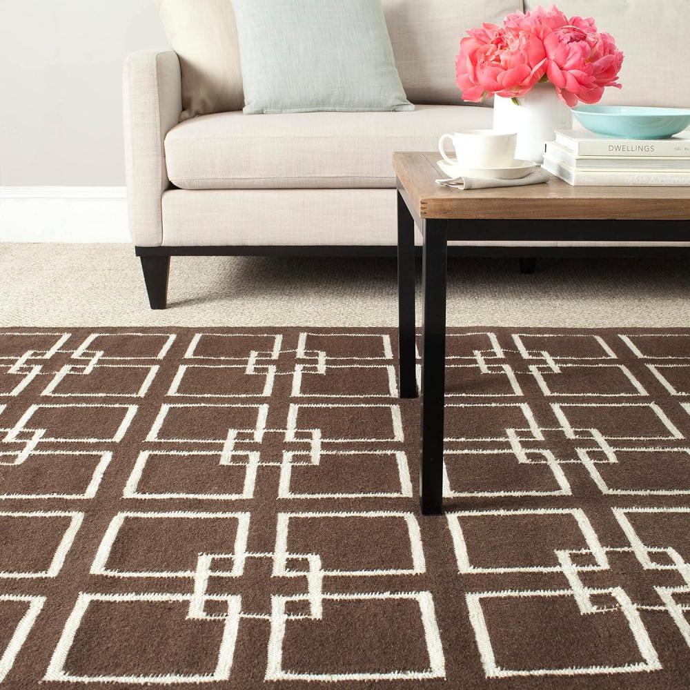image:imageMartha Stewart x SAFAVIEH Area Rug Collection  5 x 8 Geyser Blue Handmade Wool amp Silk Ideal for Living Room Bedroom Office Dining Space MSR1151BTilled Soil Brown