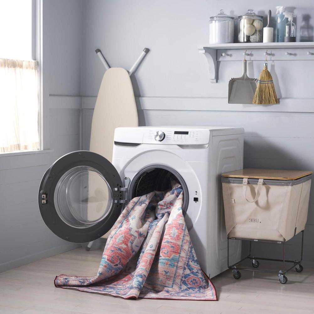 image:imageMartha Stewart x SAFAVIEH Machine Washable Area Rug Collection 5 x 8 Grey amp Turquoise Slip Resistant amp Easy Cleaning Ideal for Ideal for Living Room Bedroom Dining Space MSRW113BRustBlue