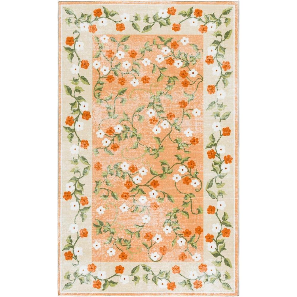 image:imageMartha Stewart x SAFAVIEH Machine Washable Area Rug Collection  5 x 8 Rust amp Gold Slip Resistant amp Easy Cleaning Ideal for Ideal for Living Room Bedroom Dining Space MSRW195QRustGold