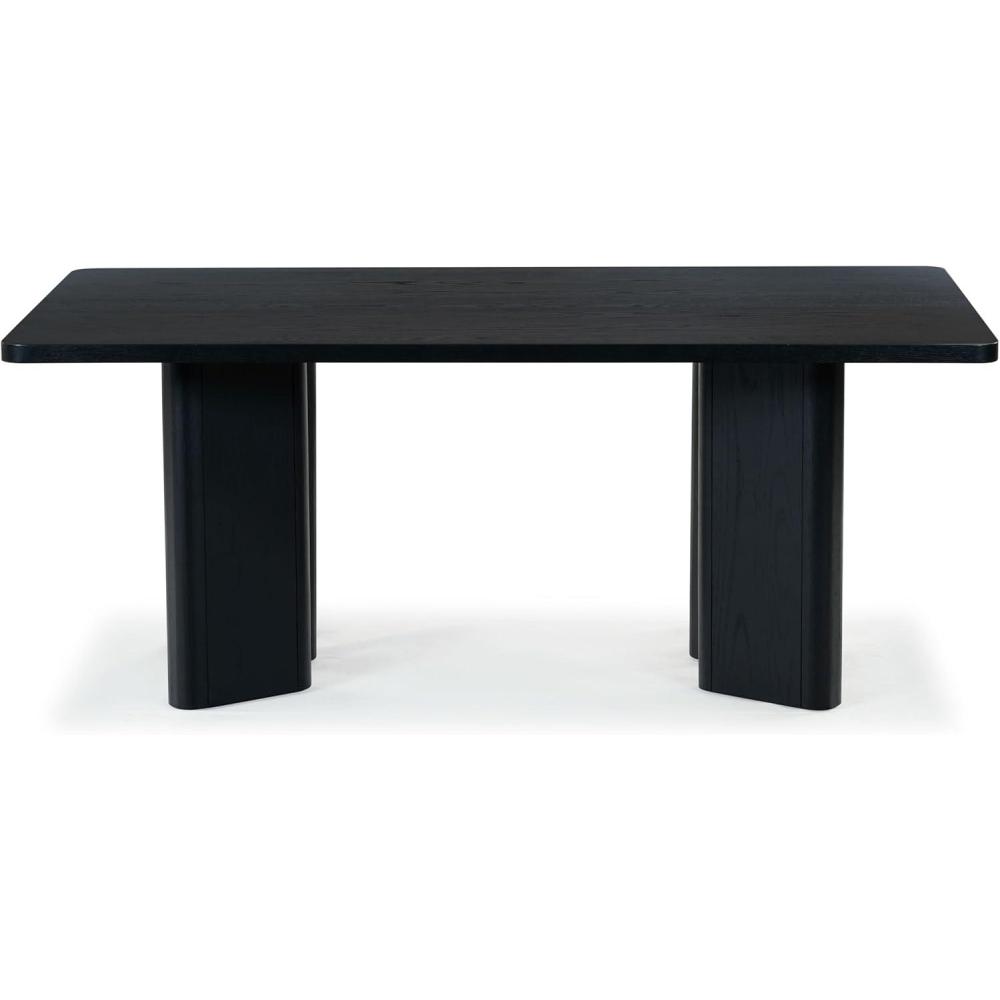 image:imageSAFAVIEH Couture Collection Barnard Black Rectangular Wood Dining Table Modern Design Seats up to 6 SFV2214ABlack