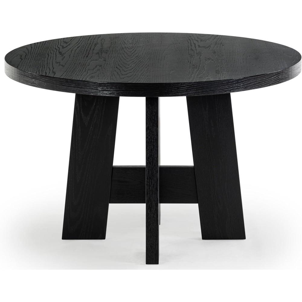 image:imageSAFAVIEH Couture Collection Beverley Oak Round Wood Dining Table Classic Design Seats up to 4 SFV2193ABlack
