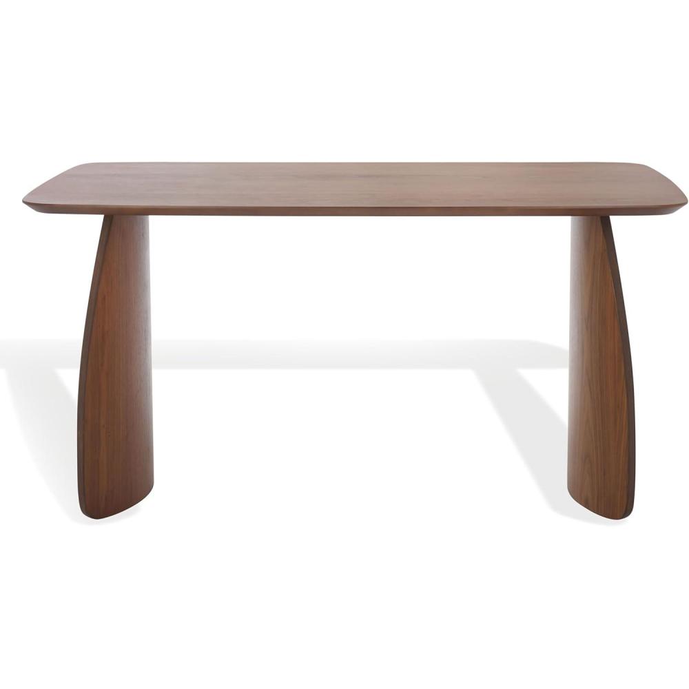 image:imageSAFAVIEH Couture Collection Kayleen Walnut Rectangle Wood Dining Table Sculptural Modern Design SFV6713AWalnut