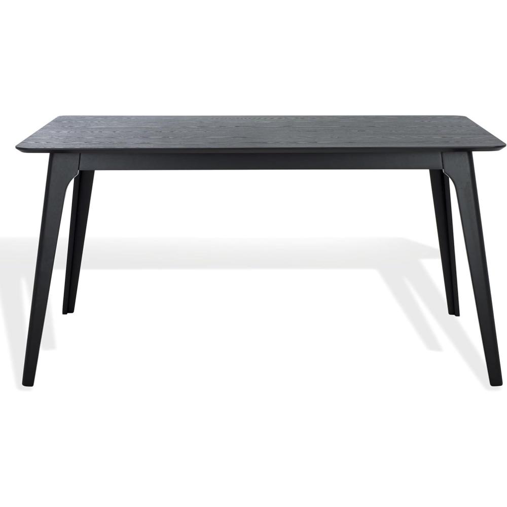 image:imageSAFAVIEH Couture Collection  Madina Walnut Rectangle Wood Dining Table MidCentury Modern Design Seats up to 6 SFV6707ABlack