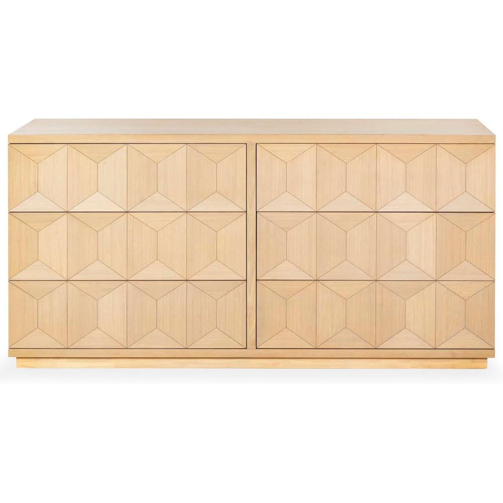 image:imageSAFAVIEH Couture Collection Deziree Natural 6Drawer Dresser Fully AssembledNatural