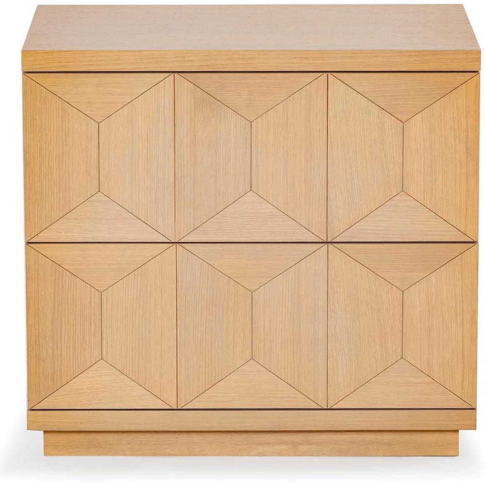 image:imageSAFAVIEH Couture Collection Deziree Natural Brown 2Drawer Nightstand Fully AssembledNatural