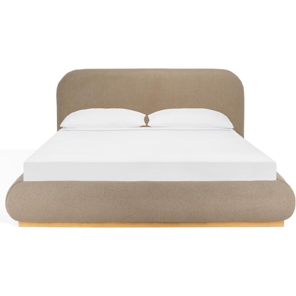 image:imageSAFAVIEH Couture Collection Jennabryanna Light BrownNatural Boucle King Size BedLight BrownNatural
