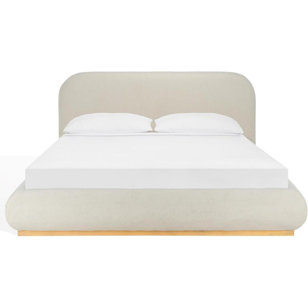 image:imageSAFAVIEH Couture Collection Jennabryanna Light BrownNatural Boucle King Size BedTanNatural