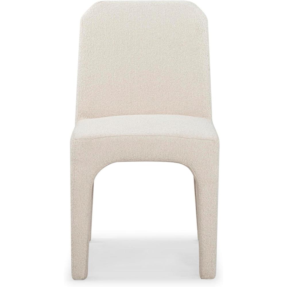 image:imageSAFAVIEH Couture Collection Maricelle White BoucleBlack Dining Chair Set of 2 Fully AssembledTan