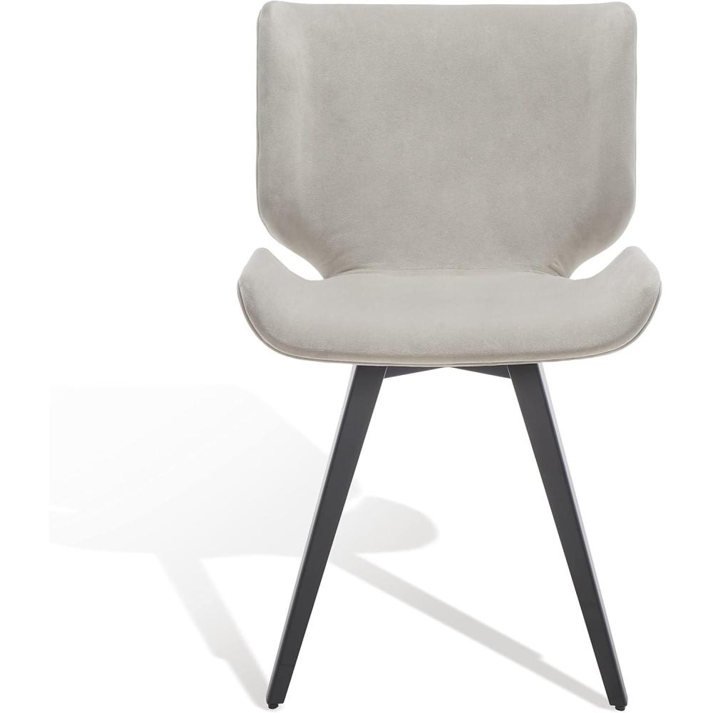 image:imageSAFAVIEH Couture Collection Matty MidCentury Modern Scandinavian Mustard Velvet Dining ChairGrey