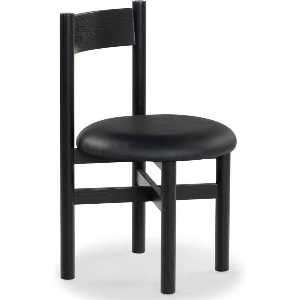 image:imageSAFAVIEH Couture Collection Tayla NaturalWhite Linen Dining Chair Fully AssembledBlackBlack