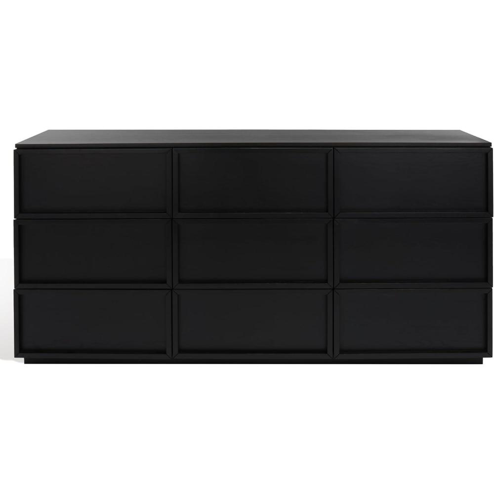image:imageSAFAVIEH Couture Collection Zeus Black 9Drawer Dresser Fully AssembledBlack