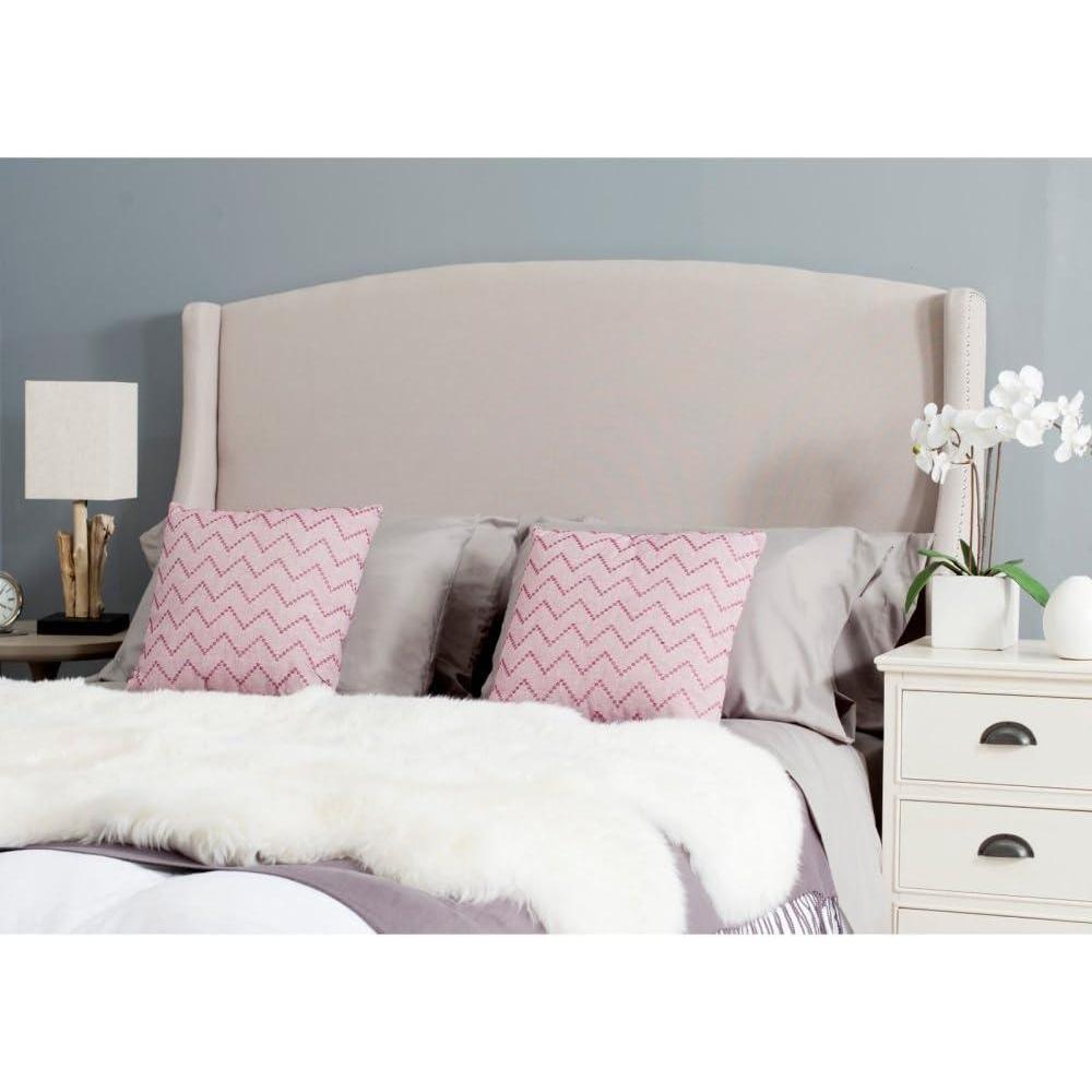 image:imageSAFAVIEH Headboard Collection Austin Headboard Queen Light GreyTaupe