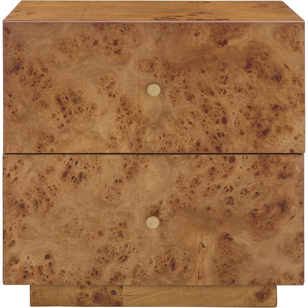 image:imageSAFAVIEH Home Collection Tahan 2Drawer Nightstand Table Natural Modern Bedside Storage Fully Assembled NST6608ANatural