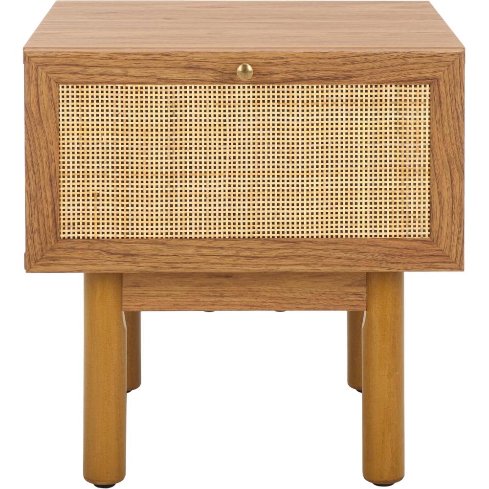 image:imageSAFAVIEH Home Collection Aino Oak 1Drawer NightstandOakNatural