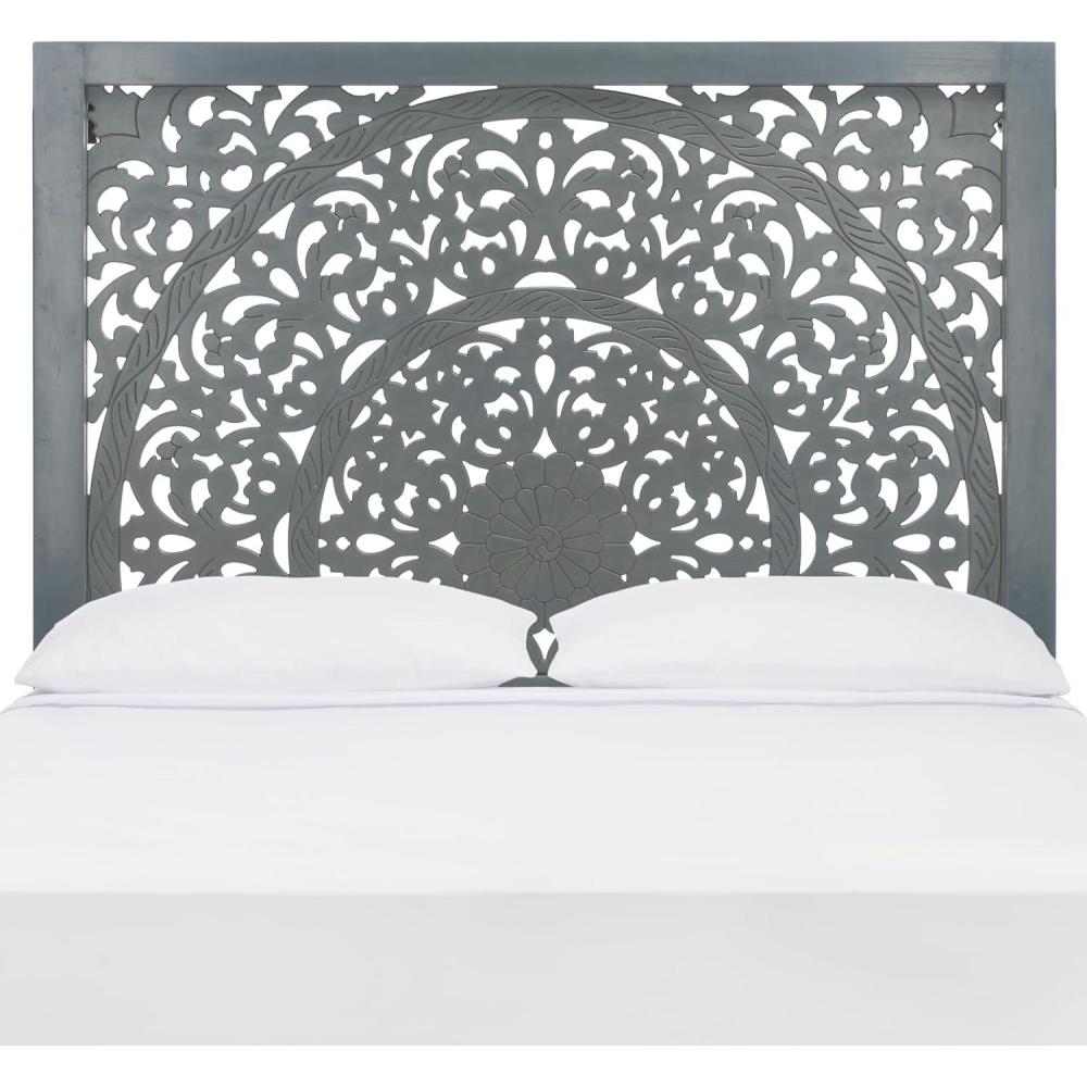 image:imageSAFAVIEH Home Collection Remedy Boho Grey Walnut Full Size HeadboardGrey Walnut