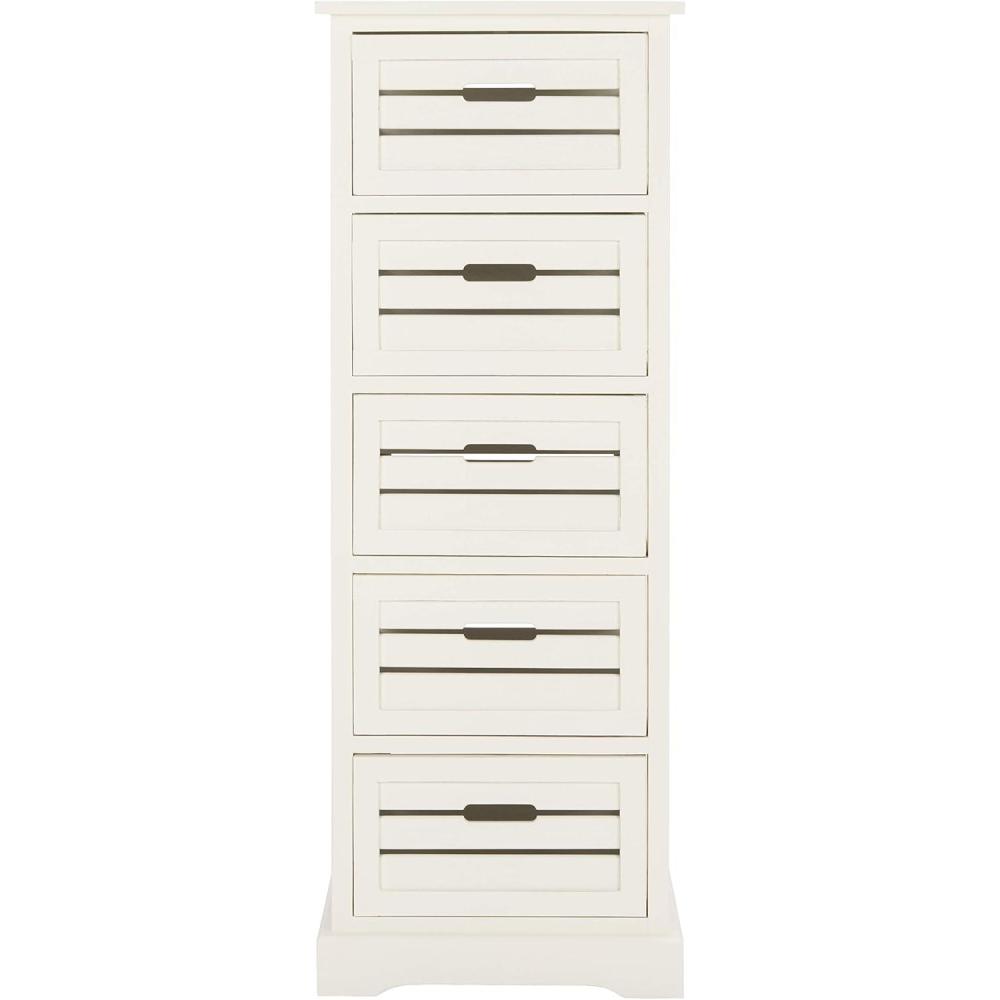 image:imageSafavieh American Homes Collection Sarina Cherry 5Drawer CabinetDistressed Cream