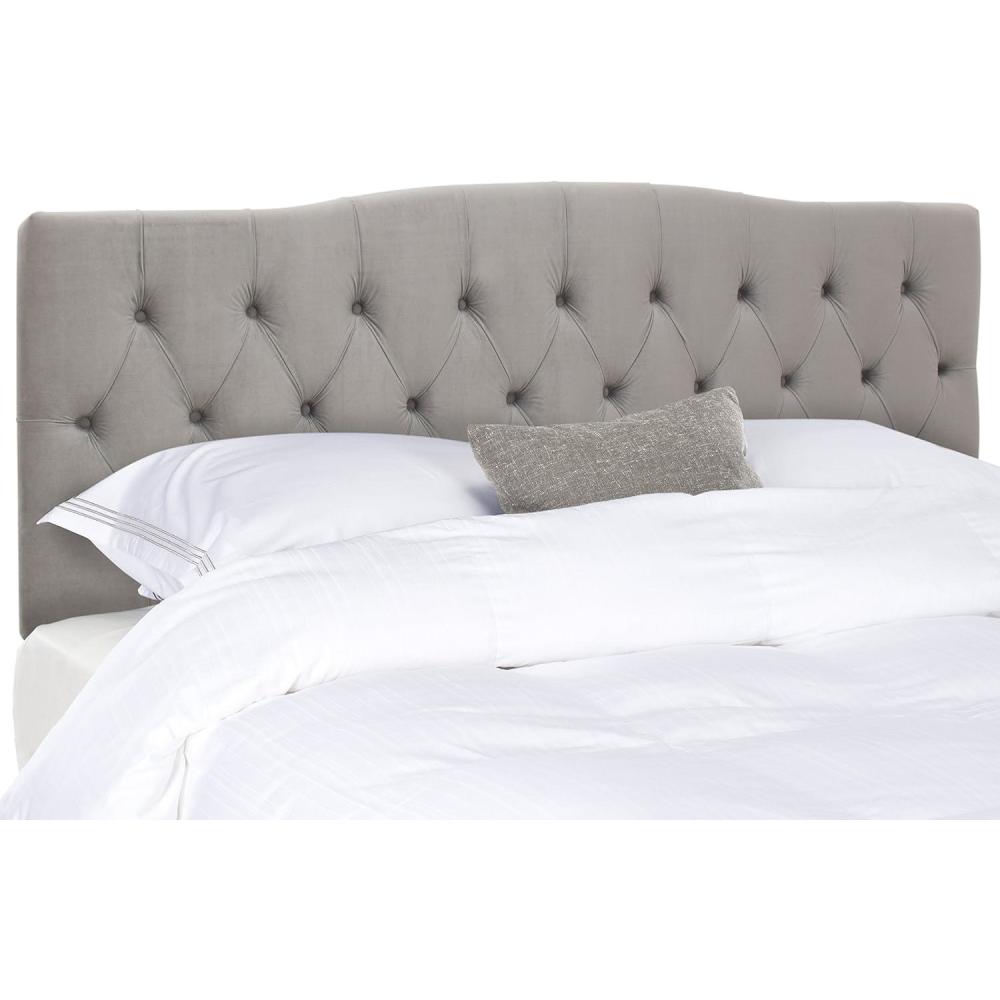 image:imageSafavieh Home Axel Modern Buckwheat Tufted Headboard KingPewter