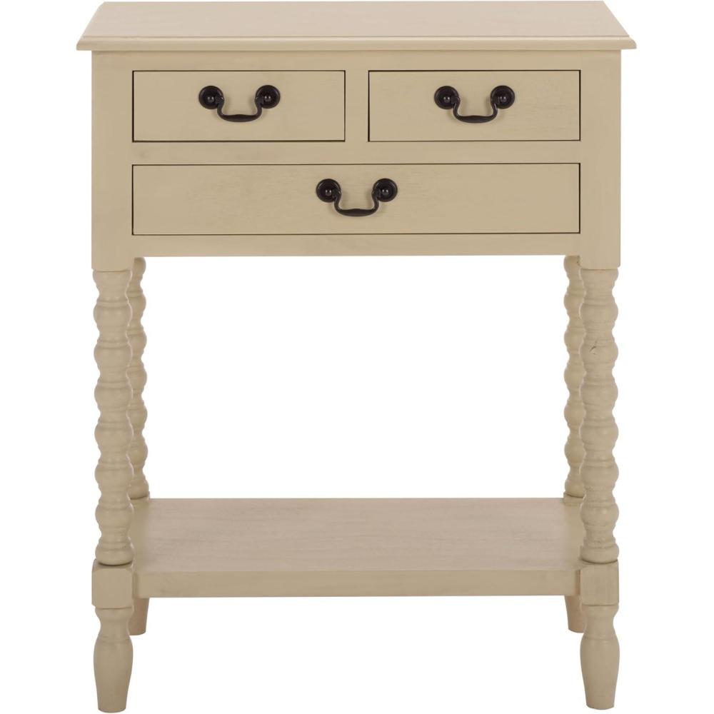 image:imageSafavieh Home Collection Athena Black 3Drawer Console TableSand
