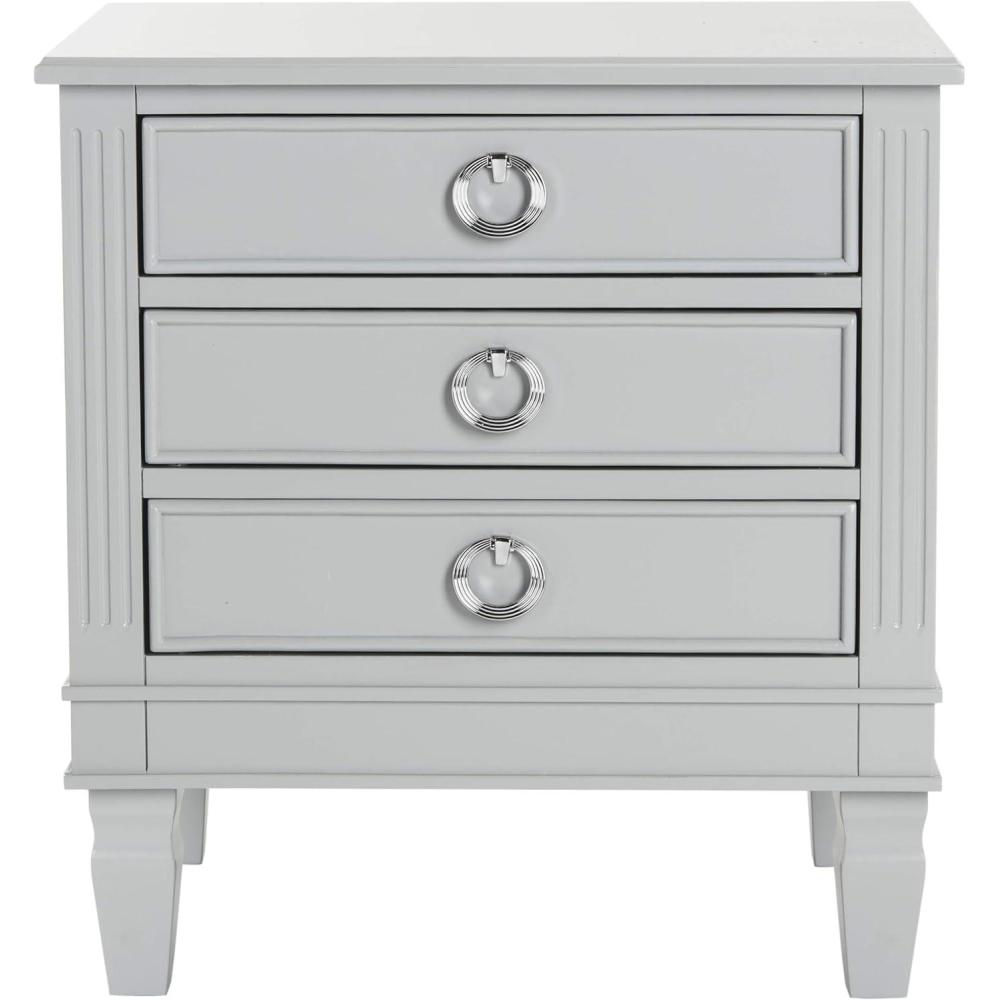 image:imageSafavieh Home Collection Kira Grey 3Drawer NightstandGrey