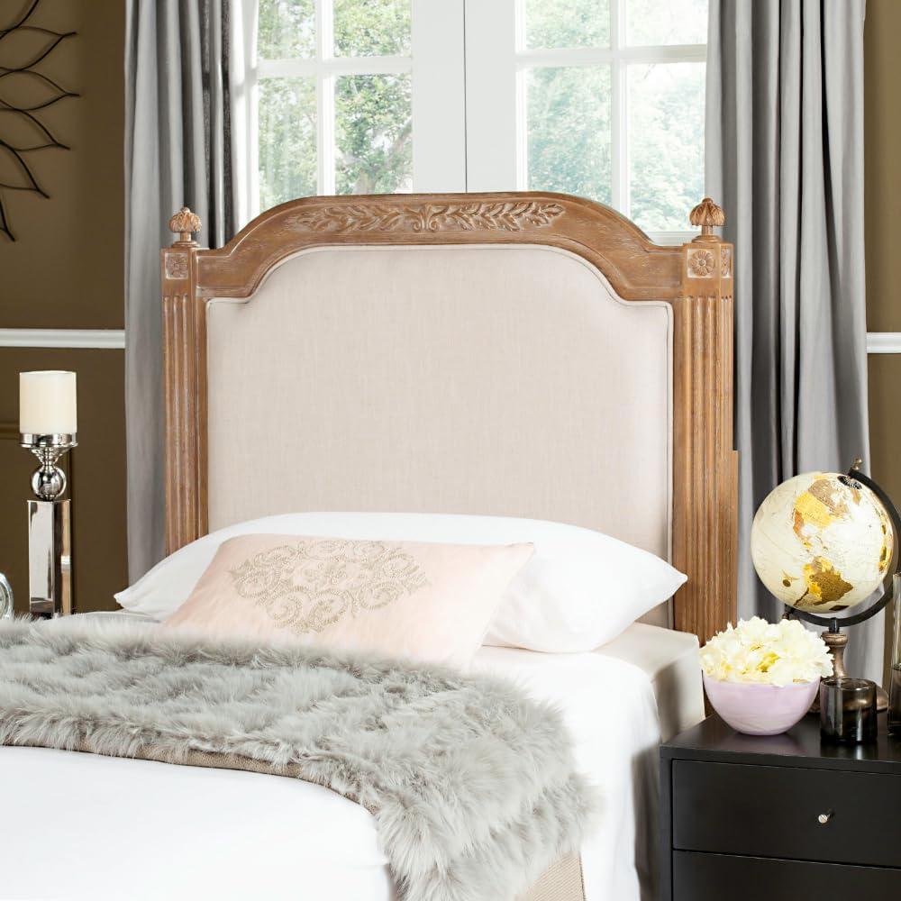 image:imageSafavieh Home Collection Tufted Linen Rustic Antique Beige Headboard TwinBeige Rustic Oak