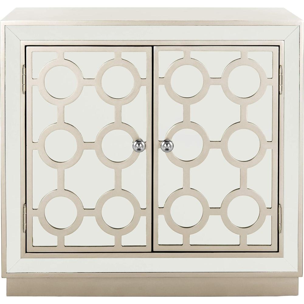 image:imageSafavieh Home Kaia Champagne Mirrored 2door ChestChampagne  Mirror