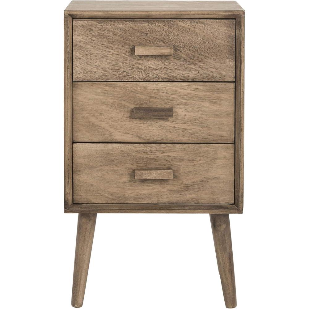 image:imageSafavieh Home Pomona Modern Black 3drawer ChestChocolate