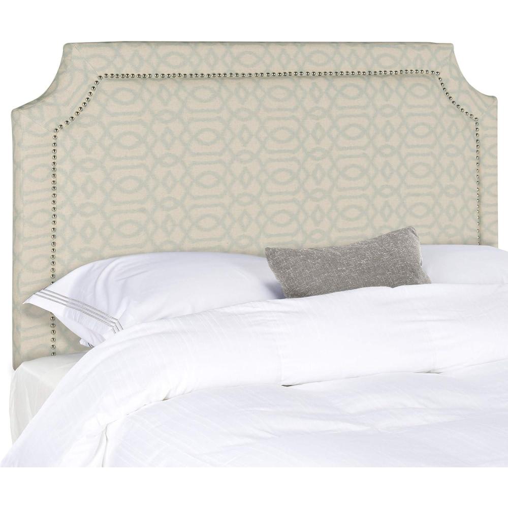 image:imageSafavieh Mercer Collection Shayne Yellow Wheat Pale Blue Headboard QueenWheat Pale Blue