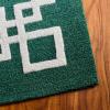 Martha Stewart SAFAVIEH x Collection Area Rug – 5′ x 8′, Light Grey & Ivory, Handmade Wool, Ideal for Living Room, Bedroom, Dining Space (MSR4626F)(Green/Ivory)