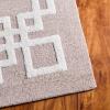 Martha Stewart SAFAVIEH x Collection Area Rug – 5′ x 8′, Light Grey & Ivory, Handmade Wool, Ideal for Living Room, Bedroom, Dining Space (MSR4626F)(Light Grey/Ivory)