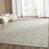 Martha Stewart x SAFAVIEH Area Rug Collection – 5′ x 8′, Geyser Blue, Handmade Wool & Silk, Ideal for Living Room, Bedroom, Office, Dining Space (MSR1151B)(Fennel Seed Green)