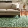 Martha Stewart x SAFAVIEH Area Rug Collection – 5′ x 8′, Grey & Ivory, Handmade Wool, Ideal for Living Room, Bedroom, Office, Dining Space (MSR3527F)(Green)