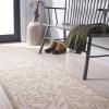 Martha Stewart x SAFAVIEH Area Rug Collection – 5′ x 8′, Grey & Ivory, Handmade Wool, Ideal for Living Room, Bedroom, Office, Dining Space (MSR3527F)(Ivory/Beige)