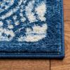 Martha Stewart x SAFAVIEH Area Rug Collection – 8′ x 10′, Navy & Cream, Floral Pattern, Non-Shedding & Easy Cleaning, Ideal for Living Room, Bedroom, Office, Dining Space (MSR2862N)(Navy/Creme)