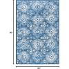 Martha Stewart x SAFAVIEH Area Rug Collection – 8′ x 10′, Navy & Cream, Floral Pattern, Non-Shedding & Easy Cleaning, Ideal for Living Room, Bedroom, Office, Dining Space (MSR2862N)(Navy/Creme)