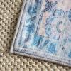 Martha Stewart x SAFAVIEH Machine Washable Area Rug Collection – 5′ x 8′, Grey & Turquoise, Slip Resistant & Easy Cleaning, Ideal for Ideal for Living Room, Bedroom, Dining Space (MSRW113B)(Grey/Turquoise)