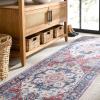 Martha Stewart x SAFAVIEH Machine Washable Area Rug Collection – 5′ x 8′, Grey & Turquoise, Slip Resistant & Easy Cleaning, Ideal for Ideal for Living Room, Bedroom, Dining Space (MSRW113B)(Rust/Blue)