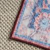 Martha Stewart x SAFAVIEH Machine Washable Area Rug Collection – 5′ x 8′, Grey & Turquoise, Slip Resistant & Easy Cleaning, Ideal for Ideal for Living Room, Bedroom, Dining Space (MSRW113B)(Rust/Blue)