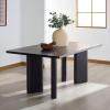 SAFAVIEH Couture Collection – Barnard Black Rectangular Wood Dining Table, Modern Design, Seats up to 6 (SFV2214A)(Black)