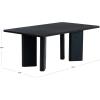 SAFAVIEH Couture Collection – Barnard Black Rectangular Wood Dining Table, Modern Design, Seats up to 6 (SFV2214A)(Black)