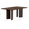 SAFAVIEH Couture Collection – Barnard Black Rectangular Wood Dining Table, Modern Design, Seats up to 6 (SFV2214A)(Walnut)