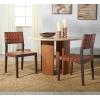 SAFAVIEH Couture Collection – Bette Woven Leather Dining Chair Set of 2, Tan Leather Seat with Natural Solid Wood Frame, Fully Assembled Modern Rustic Seating (SFV1902D)(Brown/Walnut)