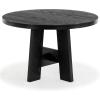 SAFAVIEH Couture Collection – Beverley Oak Round Wood Dining Table, Classic Design, Seats up to 4 (SFV2193A)(Black)