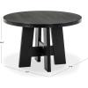 SAFAVIEH Couture Collection – Beverley Oak Round Wood Dining Table, Classic Design, Seats up to 4 (SFV2193A)(Black)