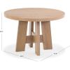 SAFAVIEH Couture Collection – Beverley Oak Round Wood Dining Table, Classic Design, Seats up to 4 (SFV2193A)(Oak)