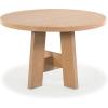 SAFAVIEH Couture Collection – Beverley Oak Round Wood Dining Table, Classic Design, Seats up to 4 (SFV2193A)(Oak)
