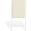SAFAVIEH Couture Collection – Clarastella Set of 2 White Wood Dining Chairs, Upholstered Dining Chairs with Beige Performance Fabric (SFV4274A-SET2)(White/Beige)