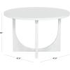 SAFAVIEH Couture Collection – Clarastella White Round Wood Dining Table, Modern Pedestal Dining Table (SFV4273A)(White)
