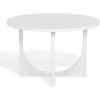 SAFAVIEH Couture Collection – Clarastella White Round Wood Dining Table, Modern Pedestal Dining Table (SFV4273A)(White)